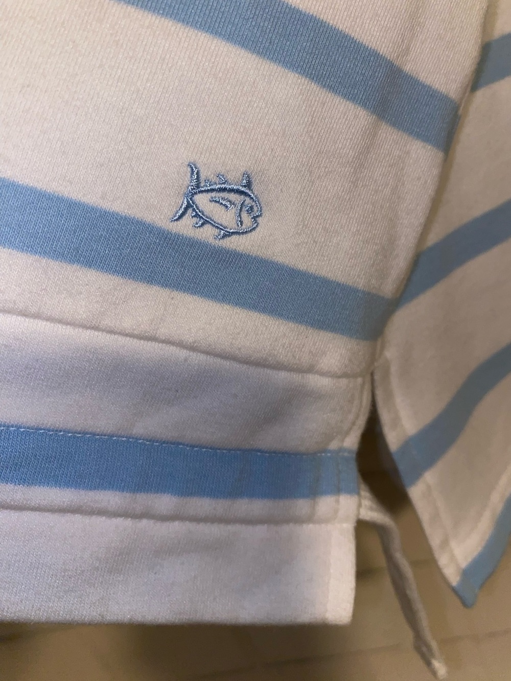 Southern Tide Country Club Prep $88 Stripes Crop Coastal Hoodie Medium NWOT - Picture 3 of 10